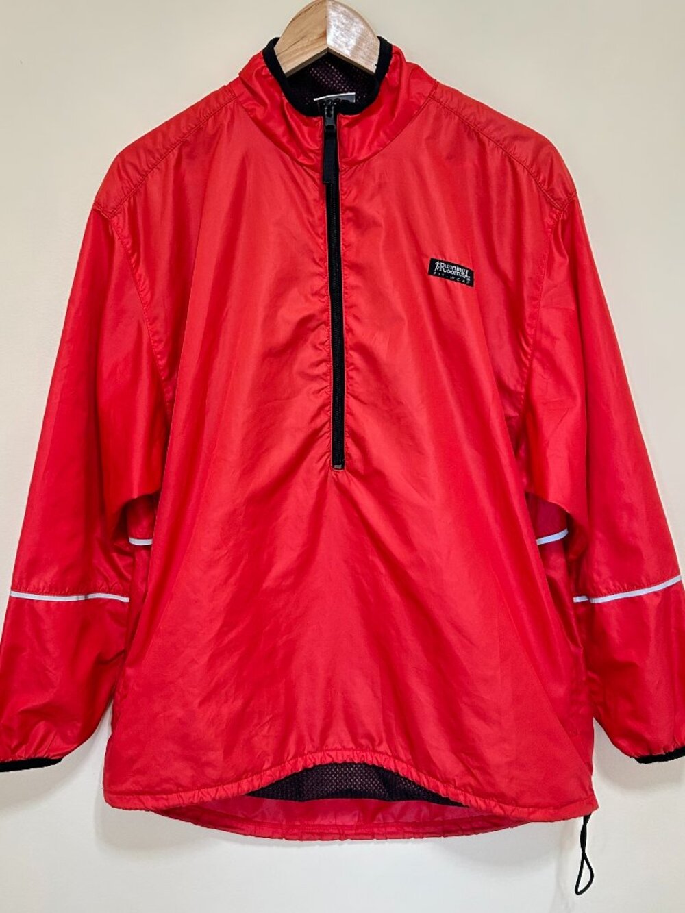 Running Room Fit Wear Reflective Windbreaker Jacket Red Womens Size M
